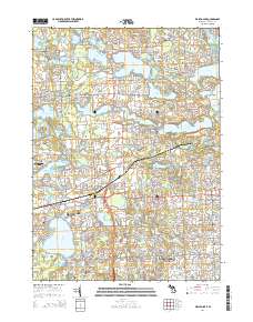 Walled Lake 2014 topographic map thumbnail