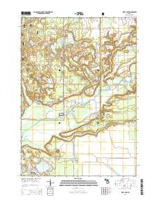 Wolf Lake 2014 topographic map thumbnail