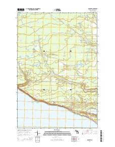Brevort 2014 topographic map thumbnail