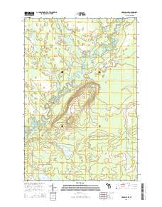 Merwin Lake 2014 topographic map thumbnail