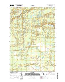 Muskallonge Lake SE 2014 topographic map thumbnail