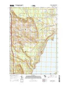 Mullett Lake 2014 topographic map thumbnail