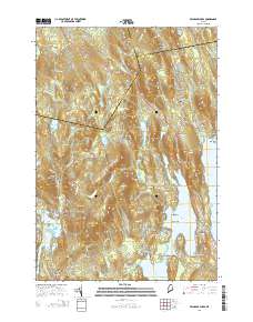 Belgrade Lakes 2014 topographic map thumbnail