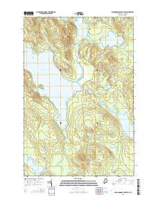 Caucomgomoc Lake East 2014 topographic map thumbnail