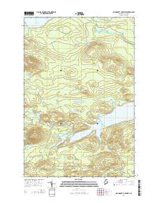 Millinocket Lake West 2014 topographic map thumbnail