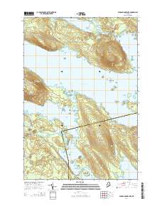 Pemadumcook Lake 2014 topographic map thumbnail