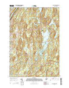 Togus Pond 2014 topographic map thumbnail