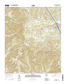 Clanton West 2014 topographic map thumbnail