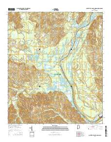 Coffeeville Lock And Dam 2014 topographic map thumbnail
