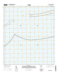 Petit Bois Pass 2014 topographic map thumbnail