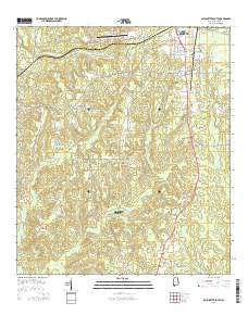Bay Minette South 2014 topographic map thumbnail