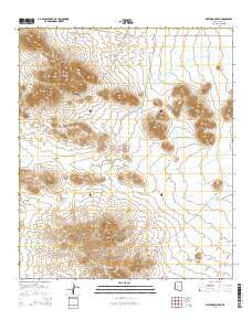 Waterman Peak 2014 topographic map thumbnail