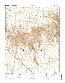 Bouse Hills West 2014 topographic map thumbnail
