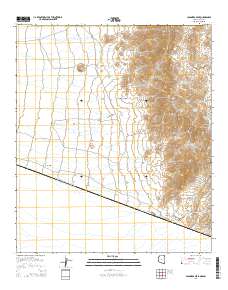 Caponera Peak 2014 topographic map thumbnail