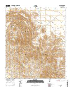 Gila Peak 2014 topographic map thumbnail