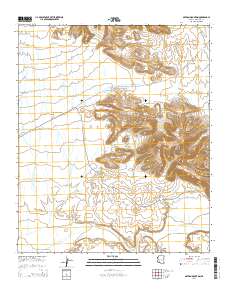 Oatman Mountain 2014 topographic map thumbnail