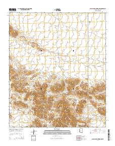 Palomas Mountains NW 2014 topographic map thumbnail