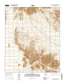 Palomas Mountains SW 2014 topographic map thumbnail