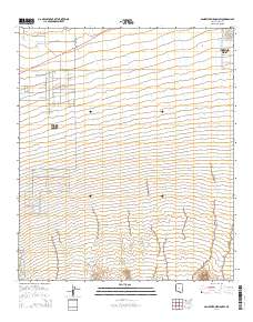 San Xavier Mission SW 2014 topographic map thumbnail