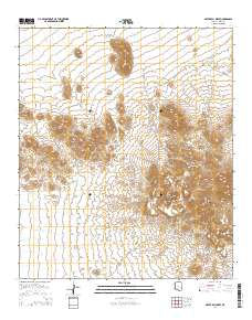 Silver Bell West 2014 topographic map thumbnail