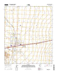 Quartzsite 2014 topographic map thumbnail