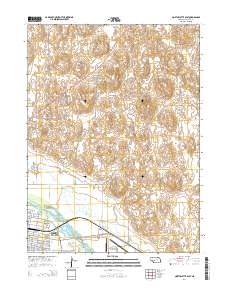 North Platte East 2014 topographic map thumbnail