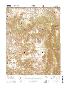 Waucoba Mountain 2015 topographic map thumbnail