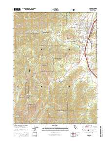 Yreka 2015 topographic map thumbnail