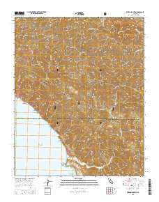Burro Mountain 2015 topographic map thumbnail