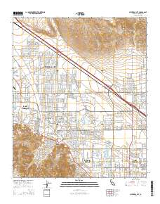 Cathedral City 2015 topographic map thumbnail