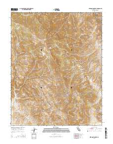 Cerro Gordo Peak 2015 topographic map thumbnail