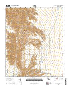 Coxcomb Mountains 2015 topographic map thumbnail