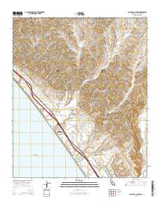 Las Pulgas Canyon 2015 topographic map thumbnail