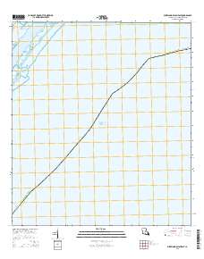 Burrwood Bayou East 2015 topographic map thumbnail