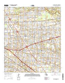 Baton Rouge East 2015 topographic map thumbnail