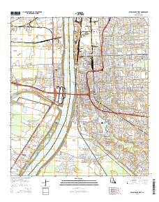 Baton Rouge West 2015 topographic map thumbnail
