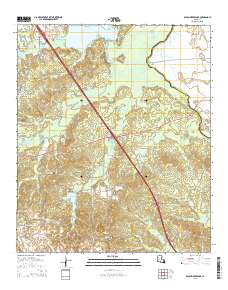 Bayou Pierre Lake 2015 topographic map thumbnail