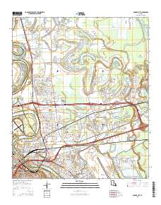 Bossier City 2015 topographic map thumbnail