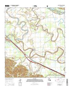 Cloutierville 2015 topographic map thumbnail