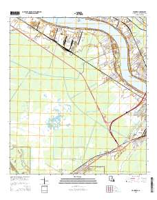 Hahnville 2015 topographic map thumbnail