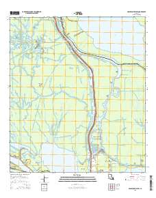 Napoleonville SW 2015 topographic map thumbnail