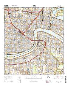 New Orleans East 2015 topographic map thumbnail