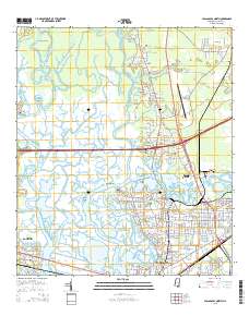 Pascagoula North 2015 topographic map thumbnail