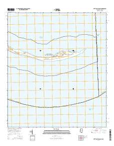 Petit Bois Island 2015 topographic map thumbnail