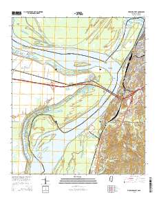 Vicksburg West 2015 topographic map thumbnail