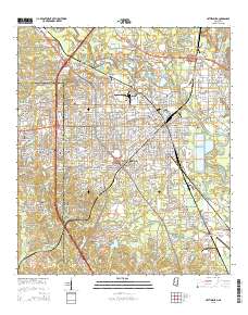 Hattiesburg 2015 topographic map thumbnail