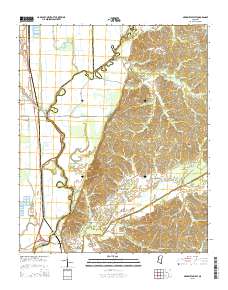 Arkabutla West 2015 topographic map thumbnail