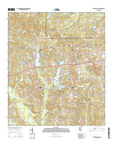 Hattiesburg SW 2015 topographic map thumbnail