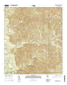 Baxterville SW 2015 topographic map thumbnail