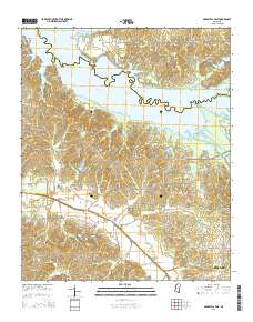 Arkabutla East 2015 topographic map thumbnail